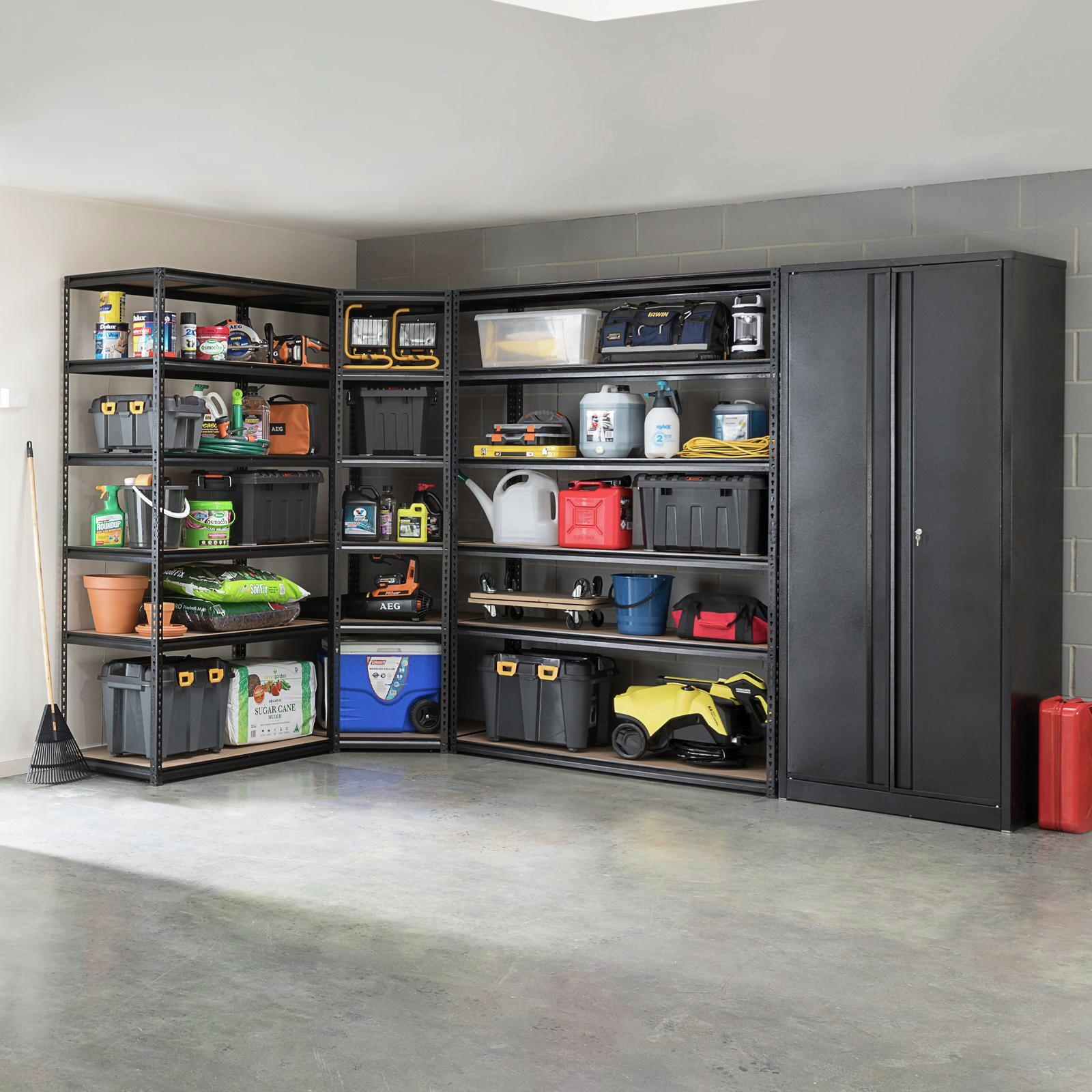 Pinnacle 1680 x 760 x 380mm Gloss Black Lockable Garage Cabinet Bunnings Australia