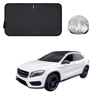 Front Windscreen Sun Shade for Mercedes-Benz GLA SUV 2013 - 2019 (X156) - Standard 150 x 85 cm - Black