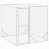 vidaXL Dog Kennel Outdoor Dog Crate Dog House Pet Supply Silver Galvanised Steel