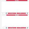 AFL Car Number Plate Frame Set Of Two - Western Bulldogs - Front/Back