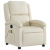 vidaXL Electric Massage Recliner Chair Armchair Single Sofa Cream Faux Leather
