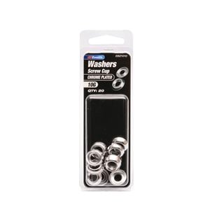 Zenith Screw Cup Washer 10G Chrome Plated 20pk