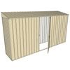 Build-a-Shed 0.8 x 3.7 x 2m Skillion Single Hinged Side Door Shed - Cream