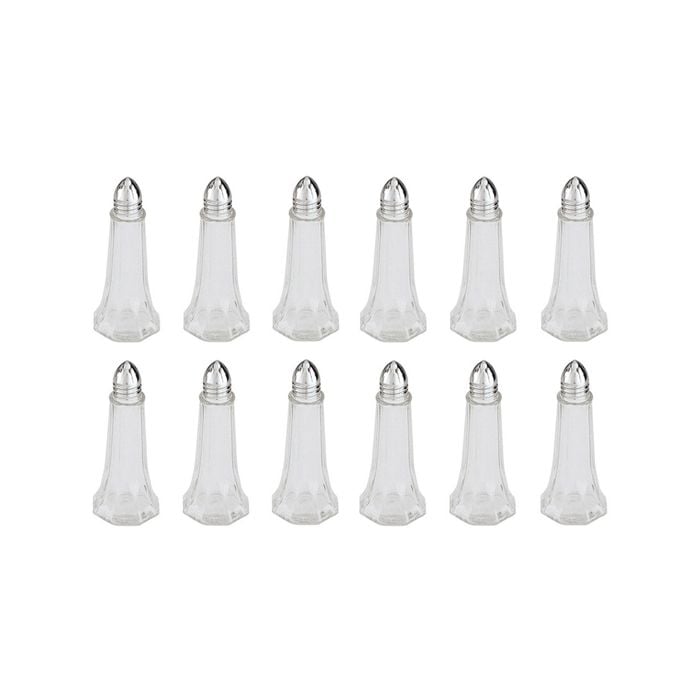 12 Glass Salt And Pepper Shakers Tower