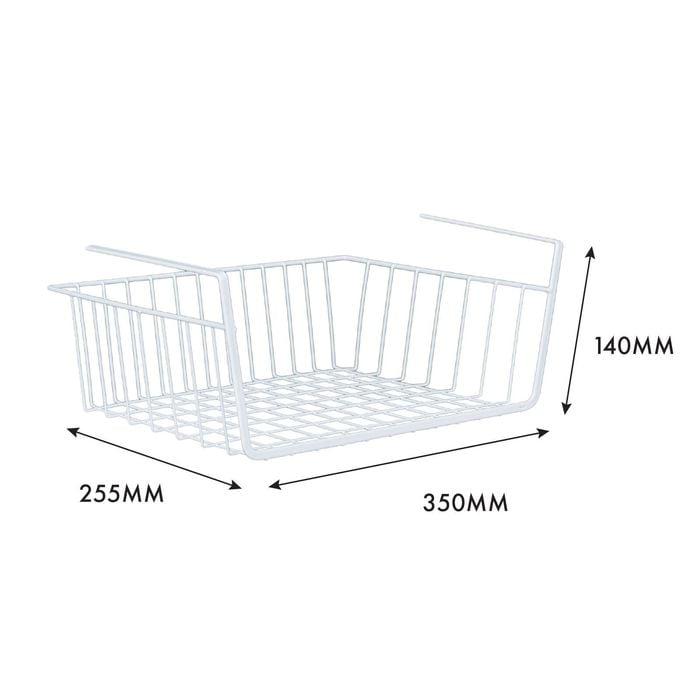 Flexi Storage Clever Cube White Wire Undershelf Basket