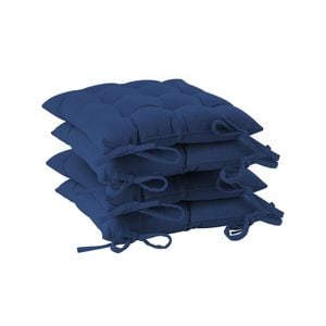 Harbour Housewares Square Dining Chair Seat Cushions - Pack Of 4