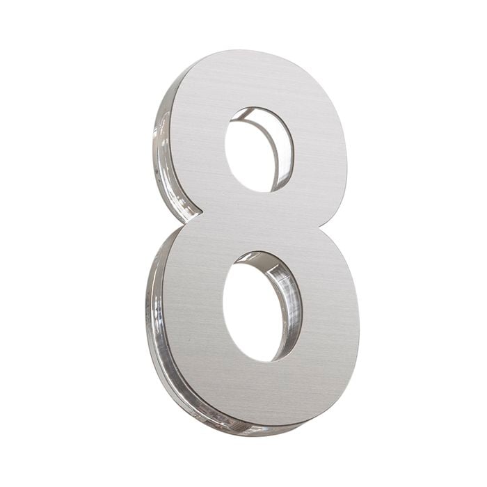 Sandleford 120mm Stainless Steel Azure House Number 8