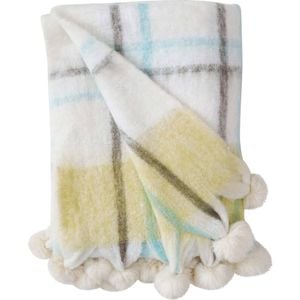 LVD Wool/Acrylic Throw Blanket Home Sofa/Couch Decor 130x170cm Tartan Mosssea