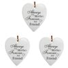 3PK LVD Ceramic Hanging 8x9cm Heart Mother w/ Hanger Ornament Decor