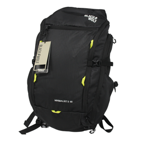 BlackWolf 45L Minimalist II Backpack  in Jet Black