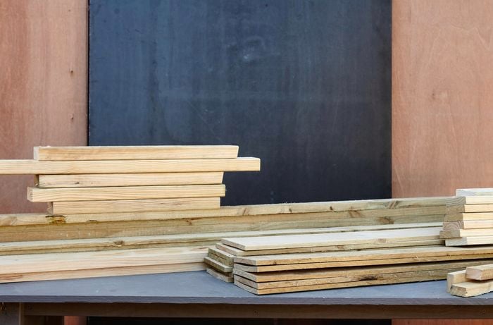 Timber sitting on tabletops.