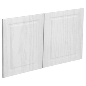 Kaboodle 1000mm Provincial White Heritage Fridge Cabinet Doors - 2 Pack