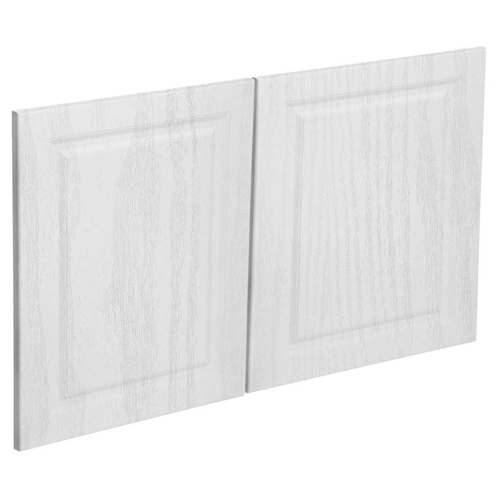 Kaboodle 1000mm Provincial White Heritage Fridge Cabinet Doors - 2 Pack