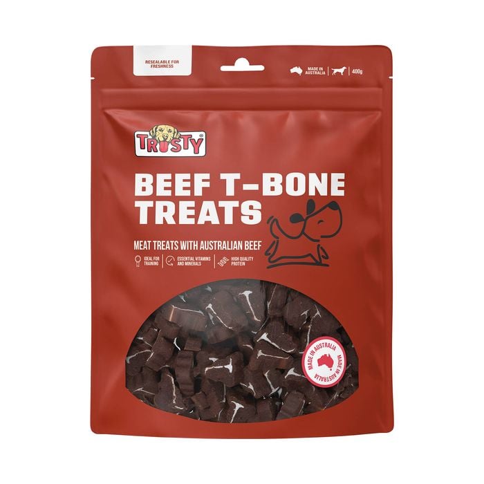 Trusty 400g Beef T-Bone Bites Adult Dog Treats