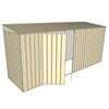 Build-A-Shed 1.2 x 4.5 x 2.0m Skillion Double Hinged Side Doors Shed - Cream