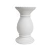 Stoneware Ceramic Lopez 22.5cm Pillar Candle Holder Medium - Rustic White