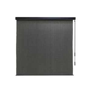 Coolaroo 2.4 x 2.4m Charcoal Crank Operated Outdoor Blind With Premium Pelmet