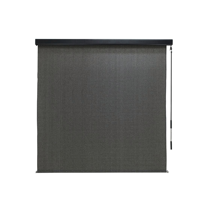 Coolaroo 2.4 x 2.4m Charcoal Crank Operated Outdoor Blind With Premium Pelmet