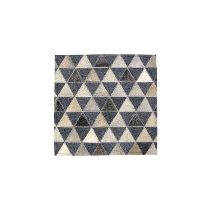 Multi-Purpose Animal Hide Triangle Patch Grey with Woollen Fleece Reverse