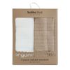 2pc Bubba Blue Organic Cotton Baby/Childrens Cellular Blankets, Chestnut