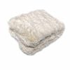 Julietta Soft Faux Fur Throw Rug 127 x 152 cm Argyle Cream