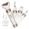 Catzon 4-in-1 Electric Razor Painless USB Rechargeable for Face Leg Brows