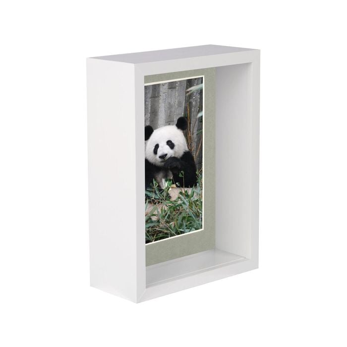Nicola Spring 5" x 7" White 3D Deep Box Photo Frame - 4" x 6" Mount