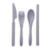 4pc The Good Brand Knife/Spoon/Fork/Chopsticks Cutlery Set - Charcoal