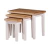 3pc 1825 Interiors Byron Nest Of Tables Reclaimed Pine Set Two-Tone 3 Sizes