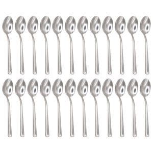 Tondo Stainless Steel Teaspoons - 14cm - 12x Durable Rust Resistant Stainless Steel Dishwasher Safe Flatware Set