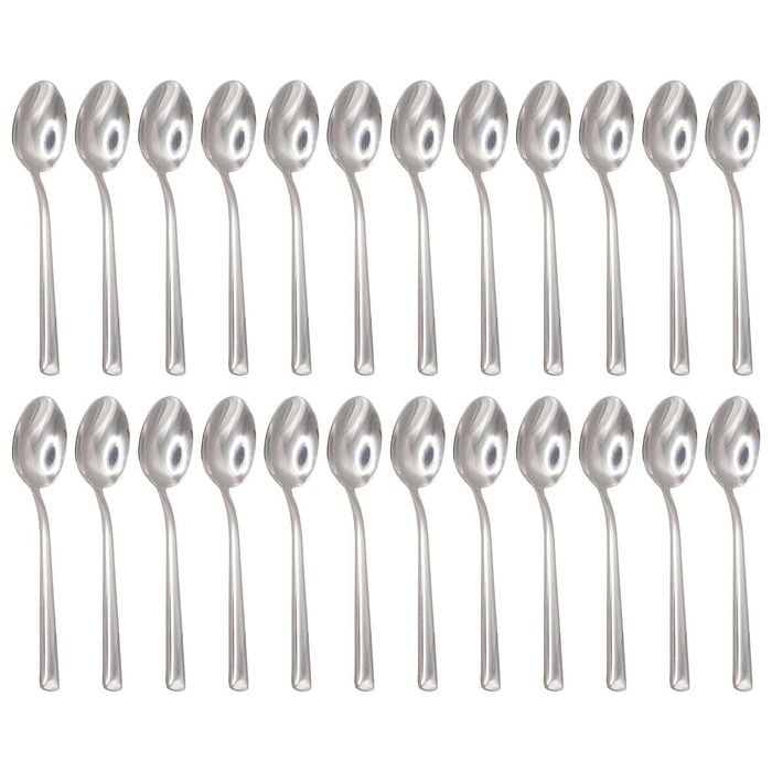 Tondo Stainless Steel Teaspoons - 14cm - 12x Durable Rust Resistant Stainless Steel Dishwasher Safe Flatware Set