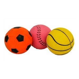 3pc Rosewood Jolly Doggy Rubber Sports Balls