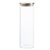 Argon Tableware Glass Storage Jar - Gold Lid - 2 Litre - Modern Round Scandi Organisation Container Glass Jar