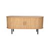 Curved Sideboard Ribbed Buffet Natural