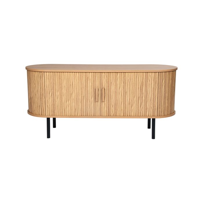 Curved Sideboard Ribbed Buffet Natural