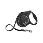 Flexi Fun 5m Black Retractable Tape Dog Lead - Large
