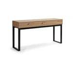 Caleb Console Table Industrial Hallway Entryway Table 2 Drawers Woodgrain