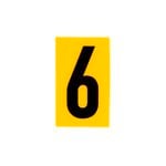 Sandleford 60mm Yellow Self Adhesive House Number 6