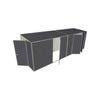 Build-a-Shed 1.5 x 6 x 2m Single and Double Hinged Side Door Skillion Shed - Grey