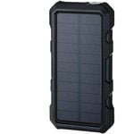 Maxxlee 20000mAh Qi Wireless Charger Solar Power Bank Black