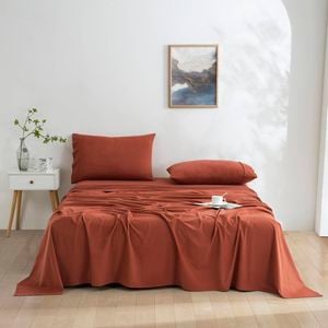 Dreamaker Micro Flannel Sheet Set King Single Bed Sienna
