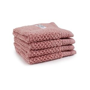 4pc Onkaparinga 30x30cm Avalon Face Washer 550GSM Dusty Primrose