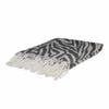 ZEBRA CHARCOAL JACQUARD THROW 130X150CM
