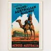 Galrie Trans Australian Railway Vintage Poster Outback Adventure Art, Wood Frame, 50 x 70cm (20 x 28inch)
