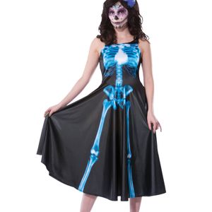 Rubies Voodoo Dancer Adult Deluxe Skeleton Glow Dark Costume Headpiece - Blue