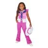 3pc Barbie Cowgirl Deluxe Jumpsuit/Necktie/Hat Costume Set Kids Size 6-8y Pink