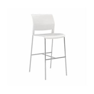 Olg Game Bar Stool Chrome Legs White Shell
