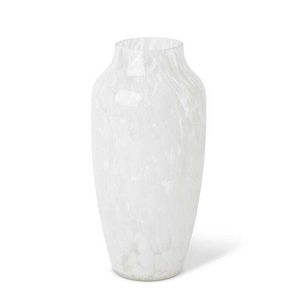 E Style 35cm Glass Freya Plant/Flower Vase Tabletop Display Home Decor White