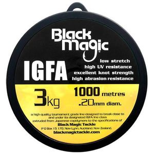 Black Magic 1000m IGFA Hi Viz Yellow Monofilament Line 3Kg