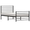 vidaXL Bed Frame Bed Base with Headboard and Footboard Black King Single Size
